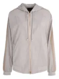 Lorena Antoniazzi panelled two-toned hoodie - Neutrals