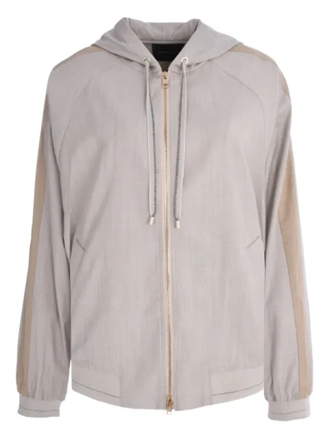 Lorena Antoniazzi panelled two-toned hoodie 