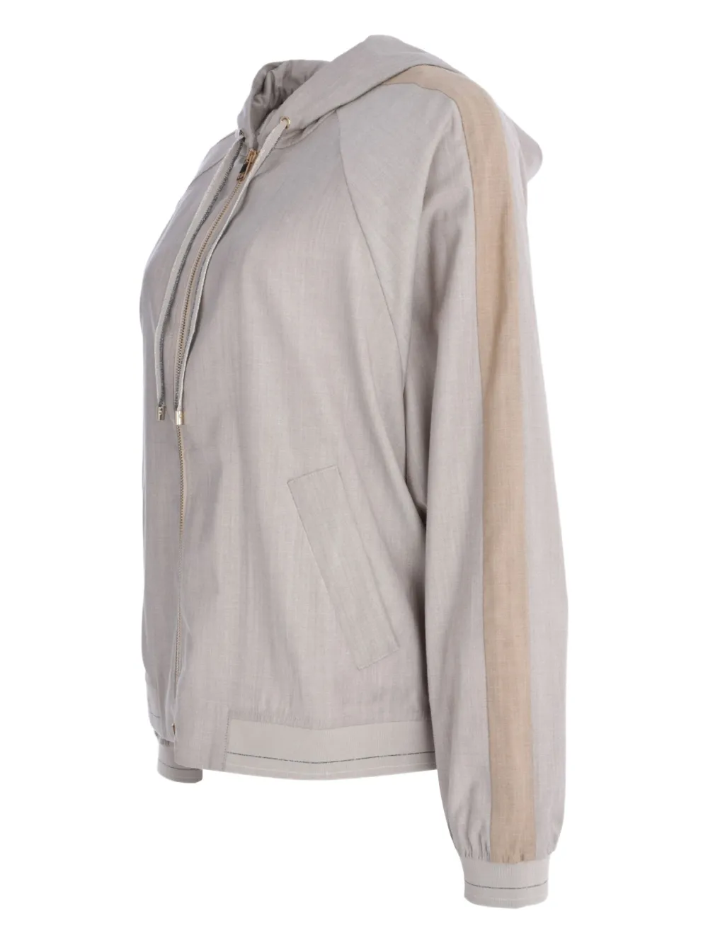Lorena Antoniazzi Tweekleurige hoodie met panelen Beige