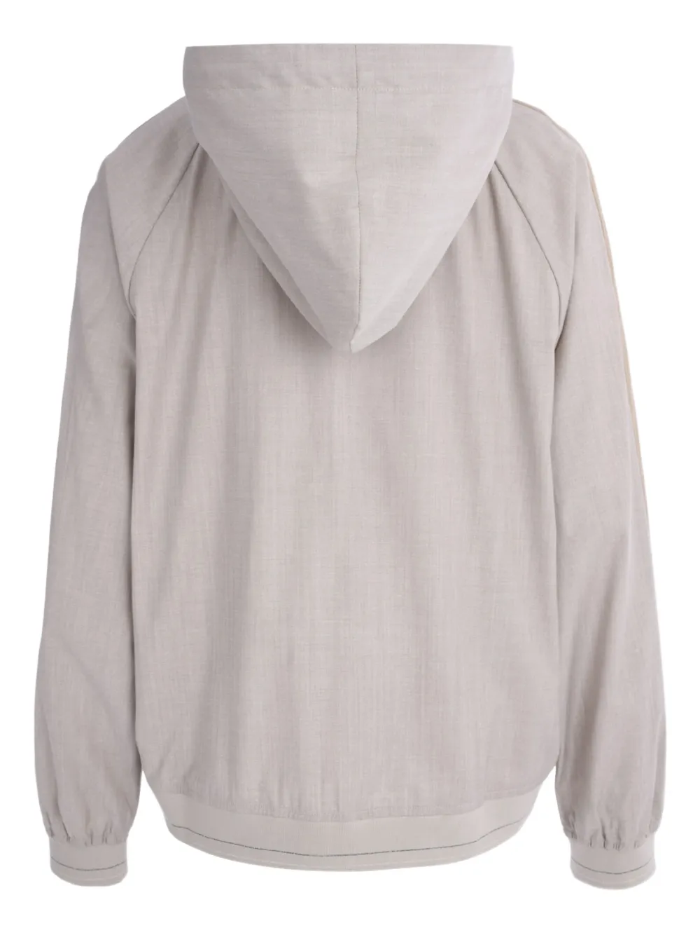 Lorena Antoniazzi panelled two-toned hoodie - Beige