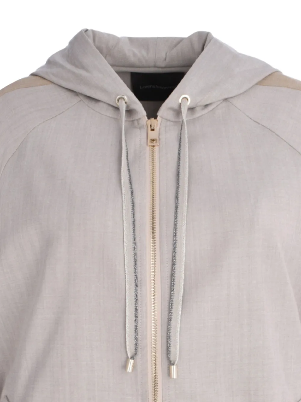 Lorena Antoniazzi Tweekleurige hoodie met panelen Beige