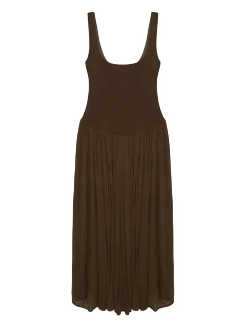 Simkhai vestido midi con diseño plisado