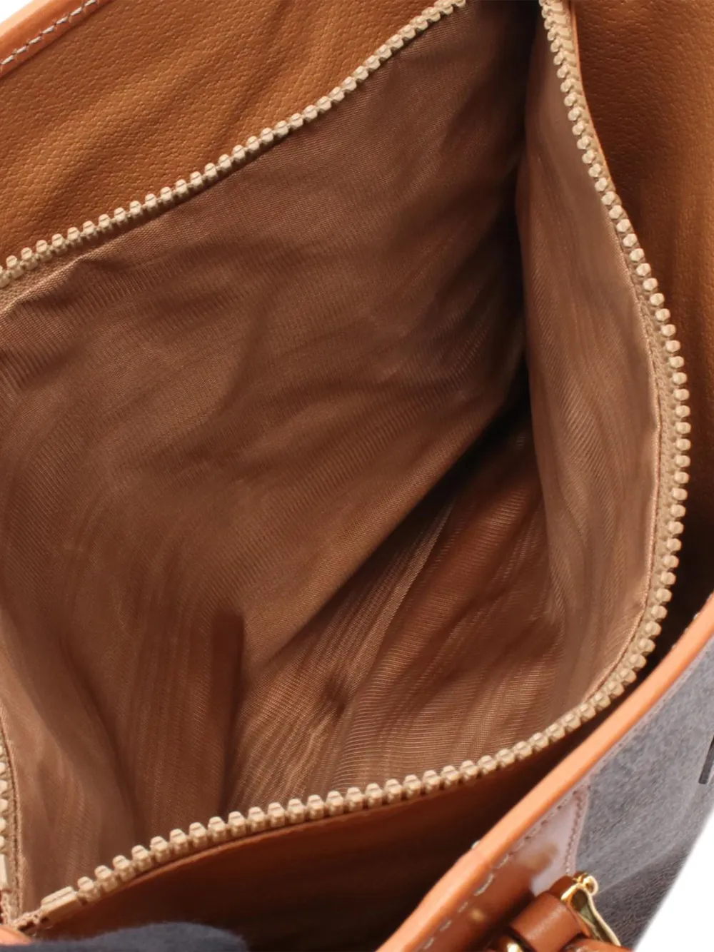 Pre-owned Celine 2000-2011 Macadam Coated Canvas Handbag In Brown