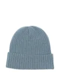 Warm-Me ribbed cashmere beanie - Blue