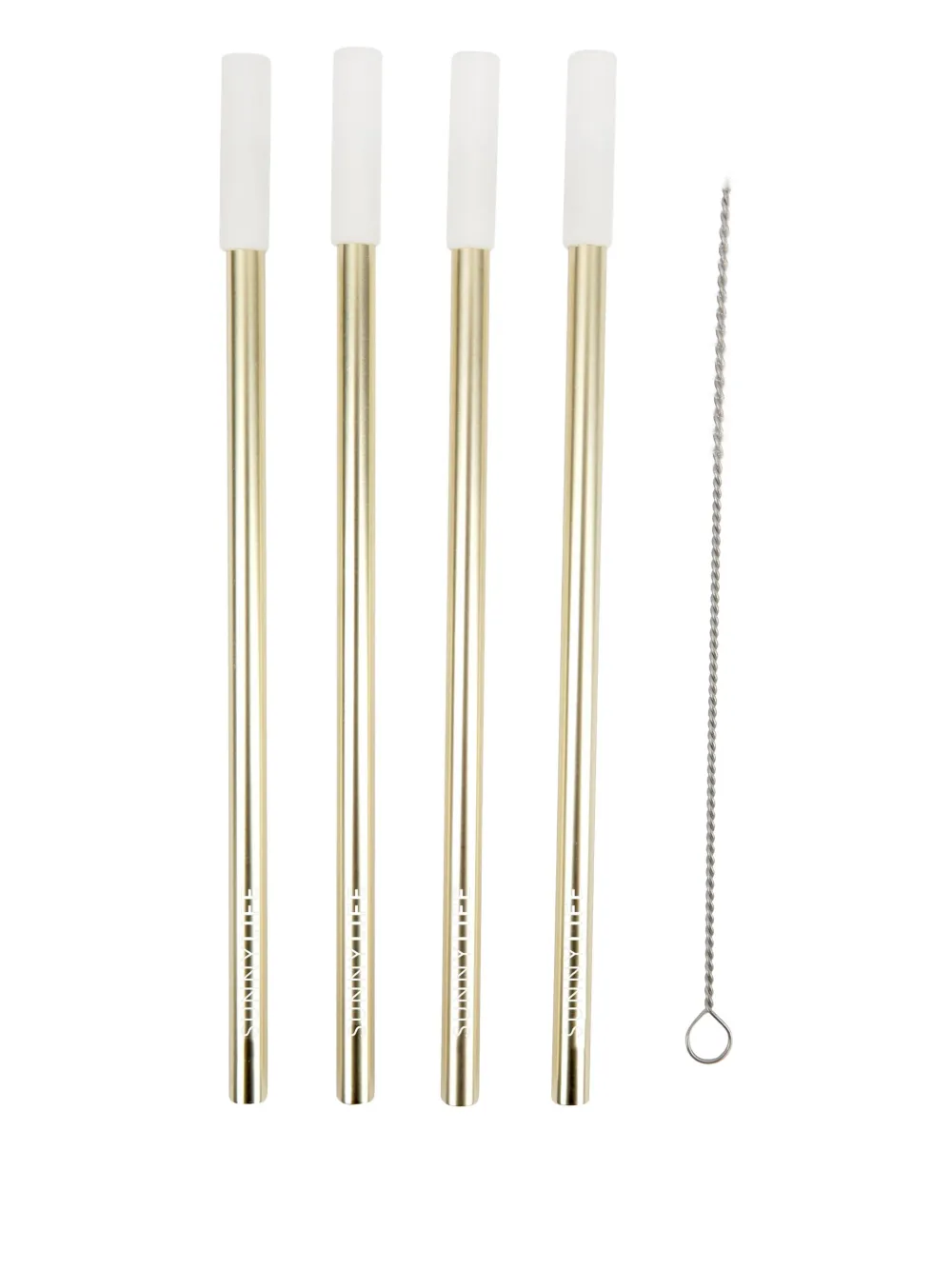 Sunnylife Metal Straws In Gold