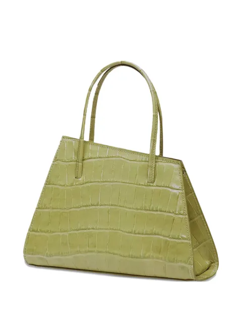 Little Liffner mini croc-embossed leather top-handles tote bag