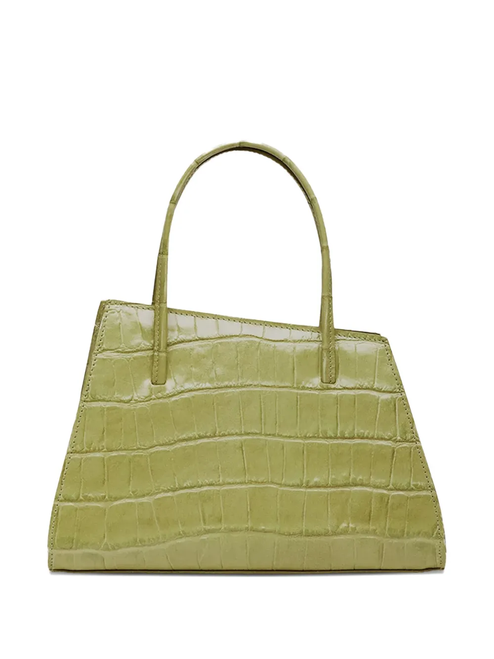 Little Liffner mini croc-embossed leather top-handles tote bag - Groen