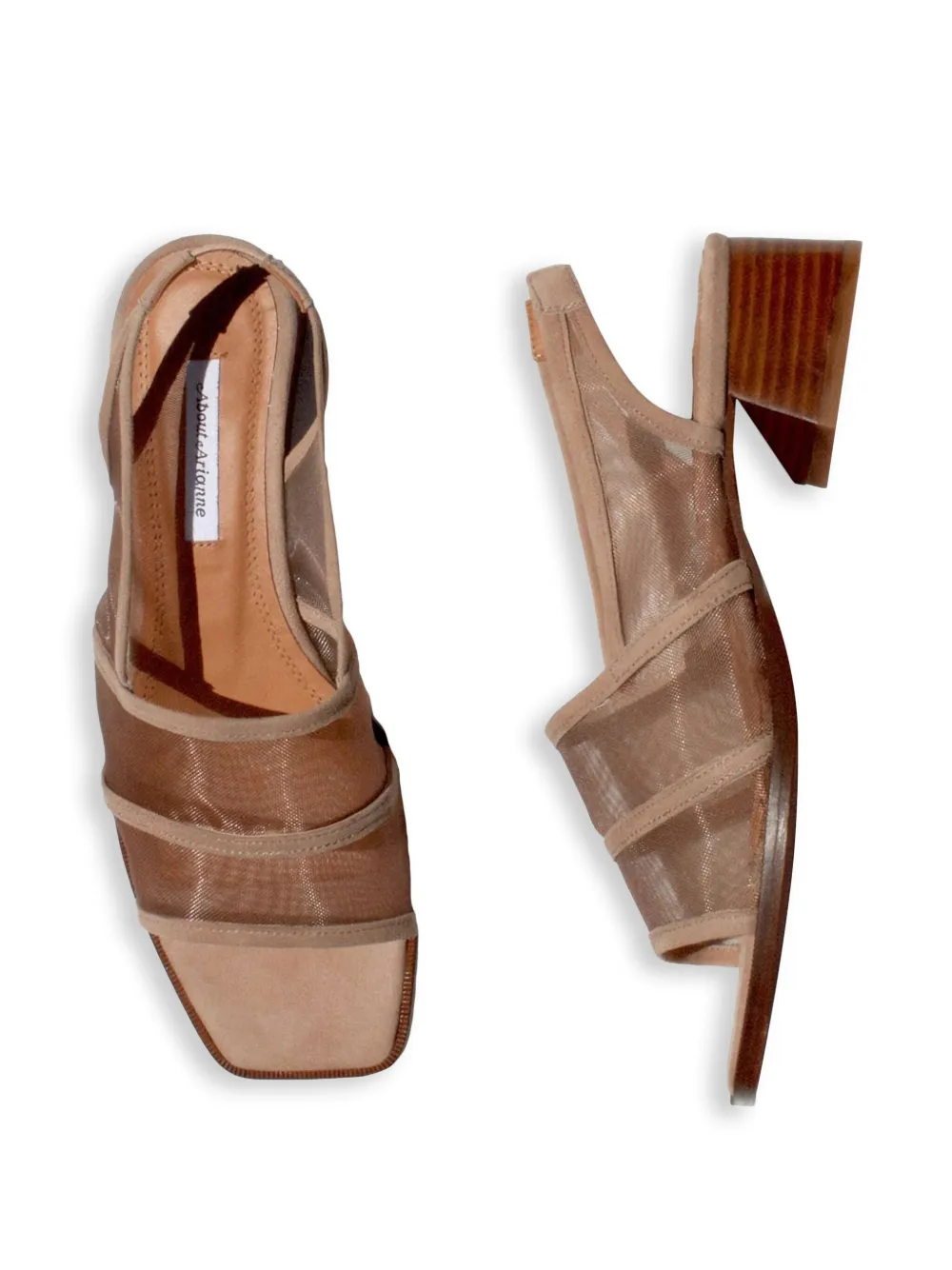 About Arianne 40mm Colette mesh-panelled slingback sandals | Heeled Sandals | Image 2