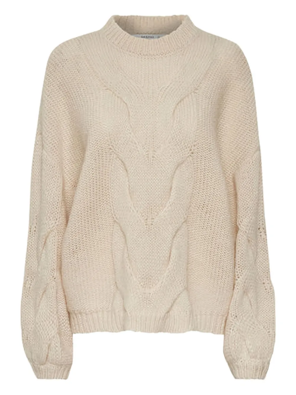 Gestuz Pullover mit Zopfmuster - Nude