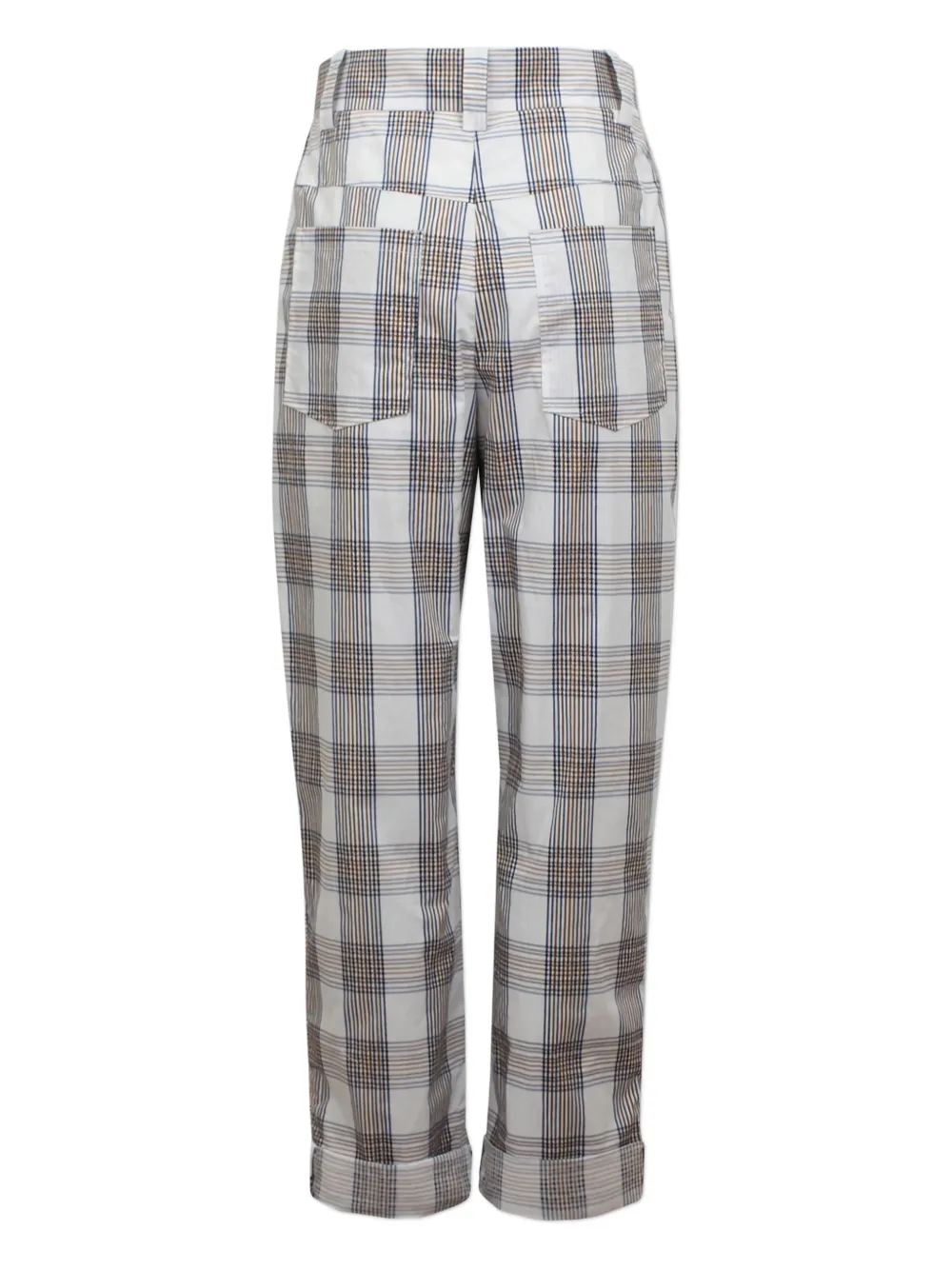 Baum Und Pferdgarten Noberta pleated check trousers Beige