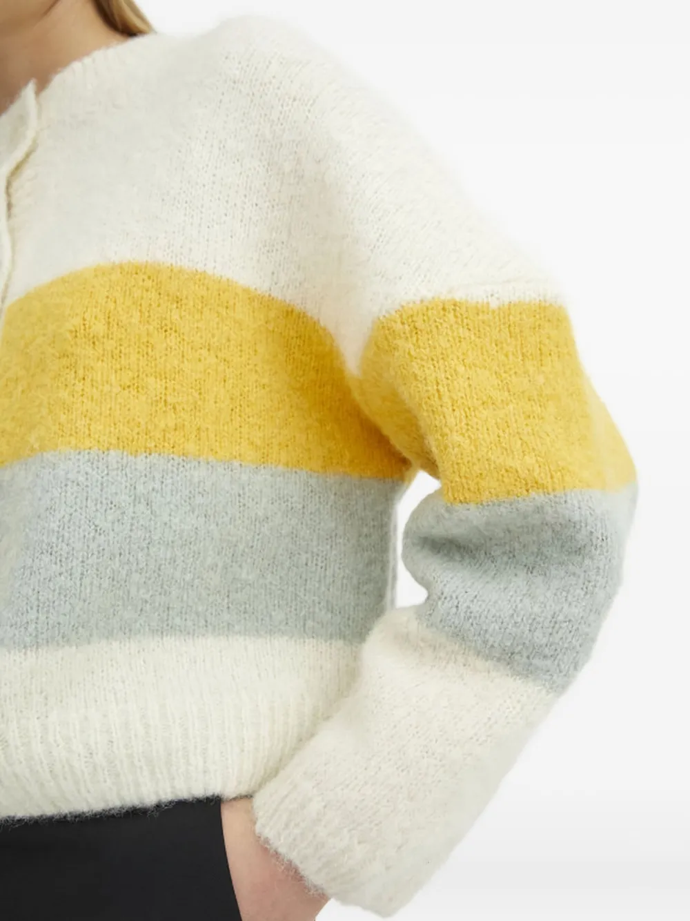 Rodebjer Aldonza Stripe Cardigan In Neutral