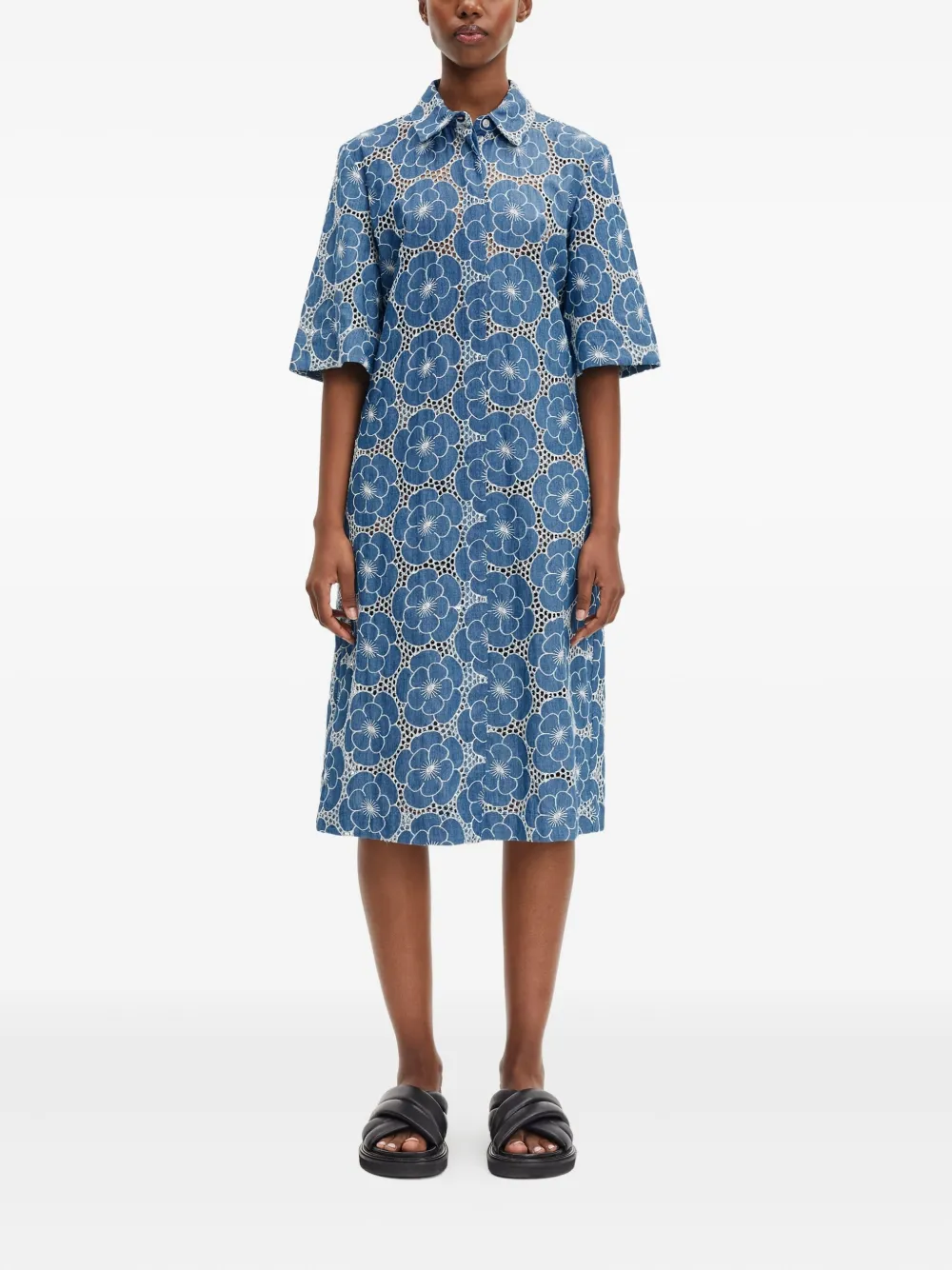 SAMSOE SAMSOE floral-print collared midi dress | Day Dresses | Image 2