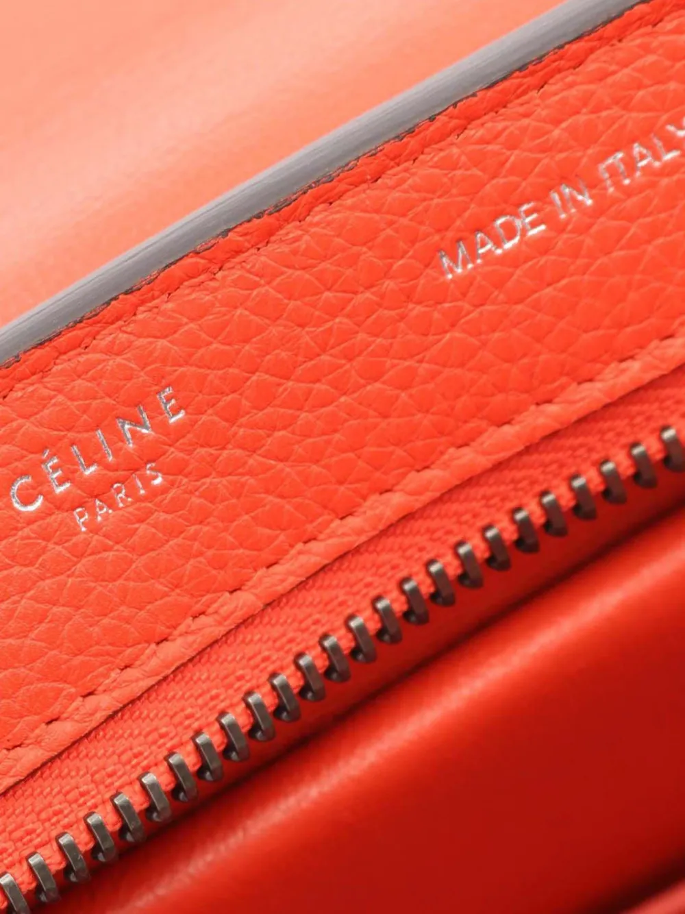 Pre-owned Celine 2010-2025 Small Leather Trapeze Satchel In Red