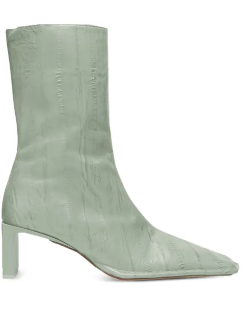 Miista 90mm Anitha eel-embossed square-toe boots