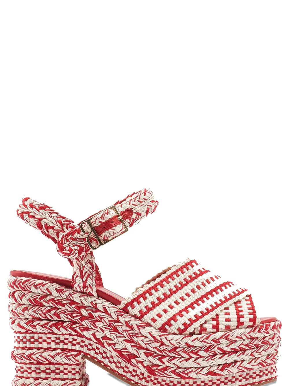 Antolina 90mm Brenda Braided-sole Platform Sandals In Red