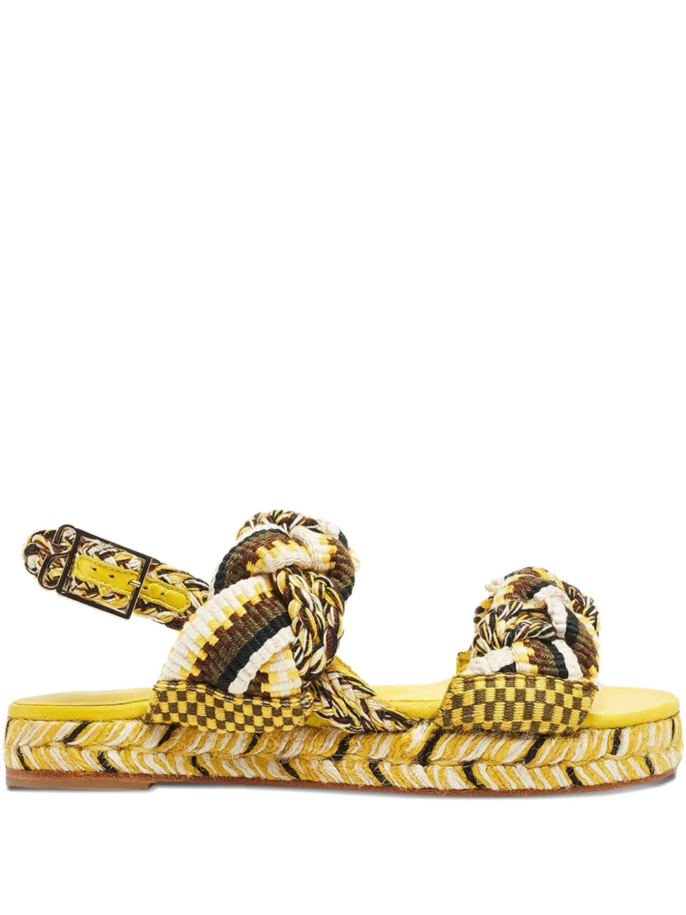 antolina knotted flat sandals - イエロー antolina knotted flat sandals - イエロー