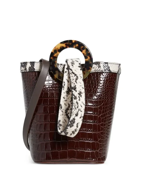 Nico Giani Aurora crocodile-effect snake-detail bucket bag