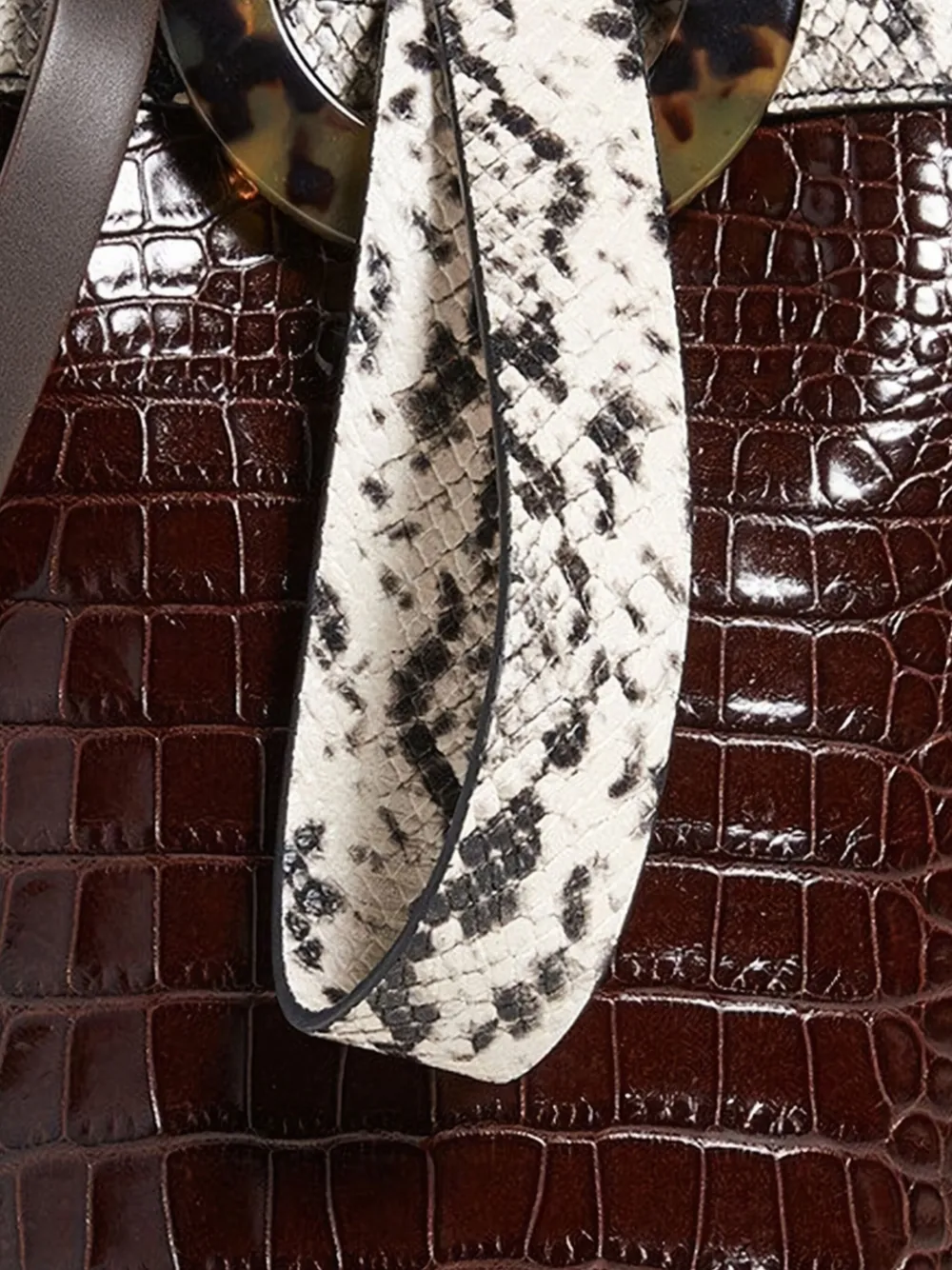 Nico Giani Aurora crocodile-effect snake-detail bucket bag | Image 2
