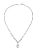 F+H Studios Fierce baroque-pearl curb-chain necklace - Silver
