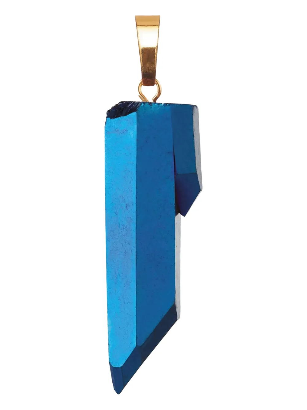 Crystal Haze Quartz-stone Pendant In Blue