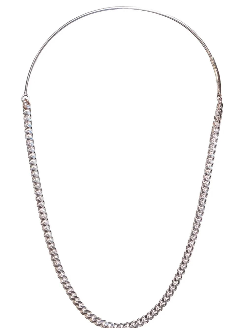Saskia Diez Grand Chained Hoop earring - Zilver
