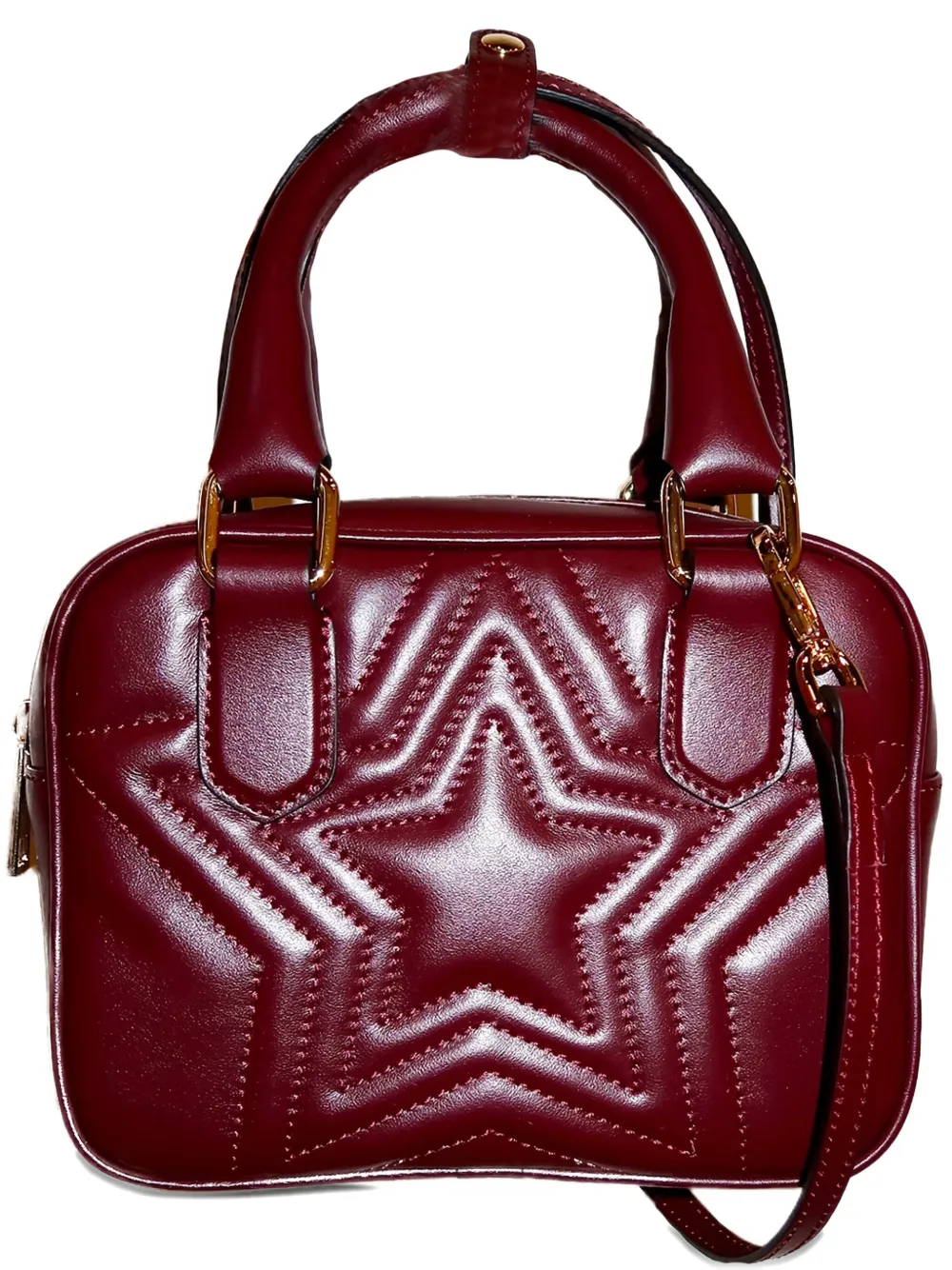 NINI mini quilted-star shoulder bag - Rood