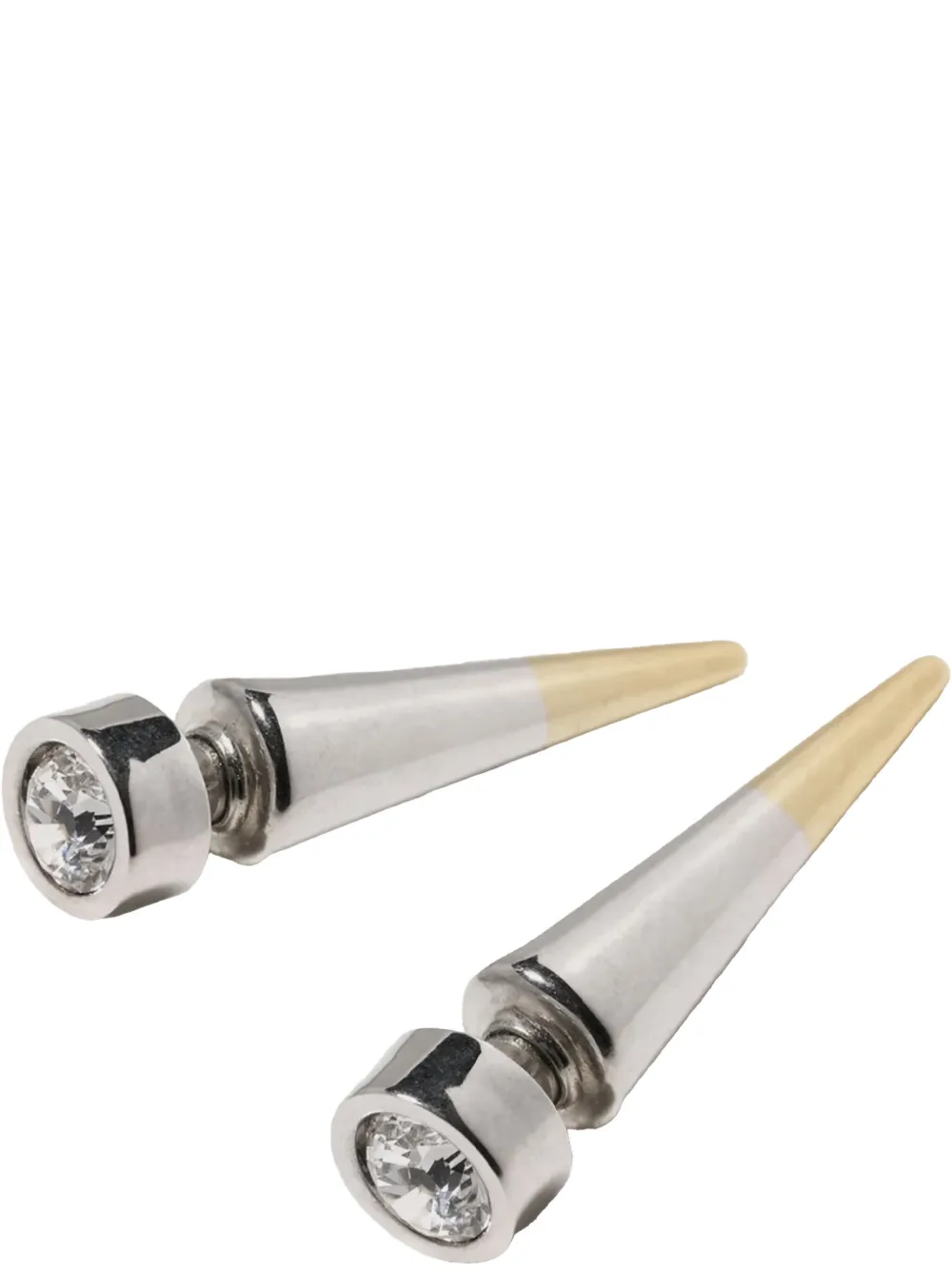 Panconesi diamanté-set spike earrings - Zilver
