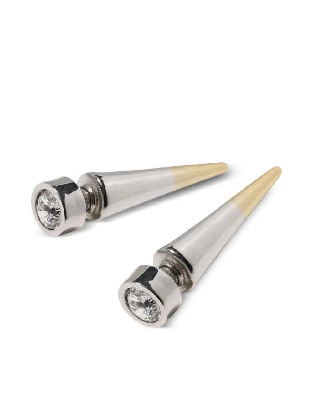 Panconesi diamanté-set spike earrings | plateado | Image 1