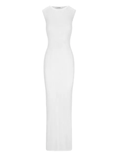 ETHER Tiaki side-slit ribbed maxi dress
