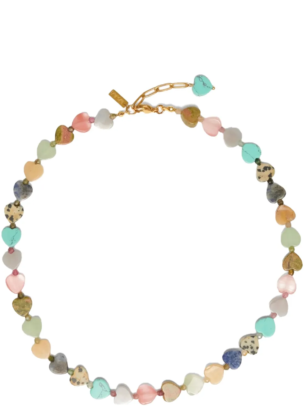 Labelled Jewellery gemstone-embellishment necklace - Beige