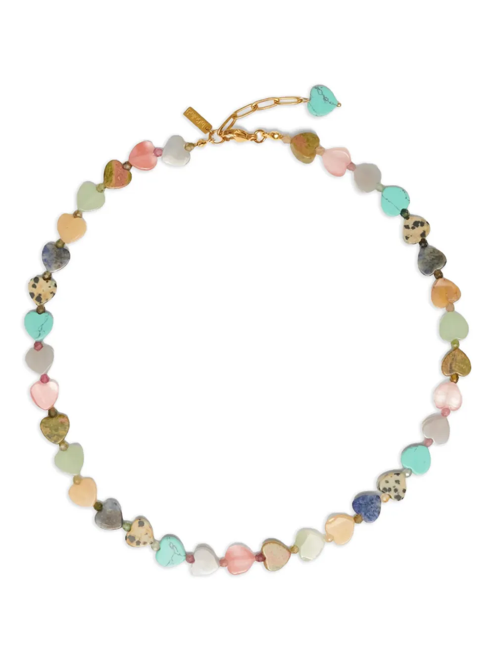 Labelled Jewellery gemstone-embellishment necklace - Nude