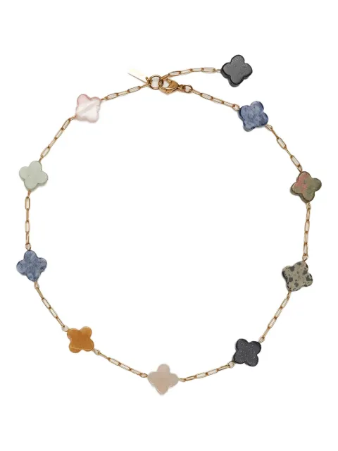 Labelled Jewellery clover-chain necklace