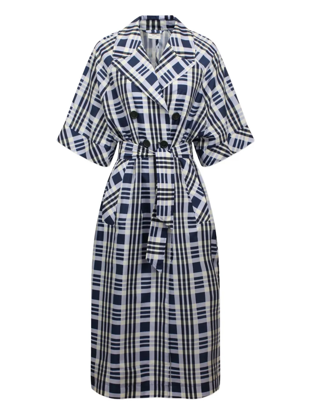 Baum Und Pferdgarten checked double-breasted coat Blauw