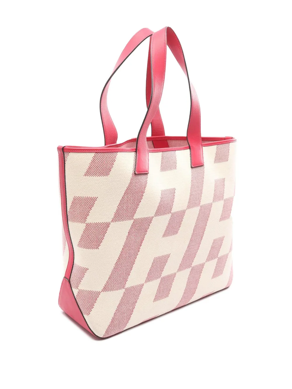 Pre-owned Hermes 2021 Toile H And Swift Cabas H En Biais 40 Tote Bag In Pink