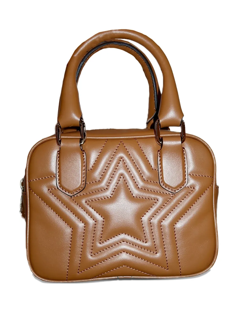 Nini Star Quilted Tote Bag In Brown