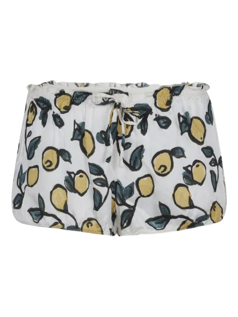 Love Stories Audrey lemon-print ruffled pyjama shorts