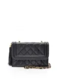 CHANEL Pre-Owned 1989-1991 Quilted Lambskin Tassel Flap crossbody bag - Black