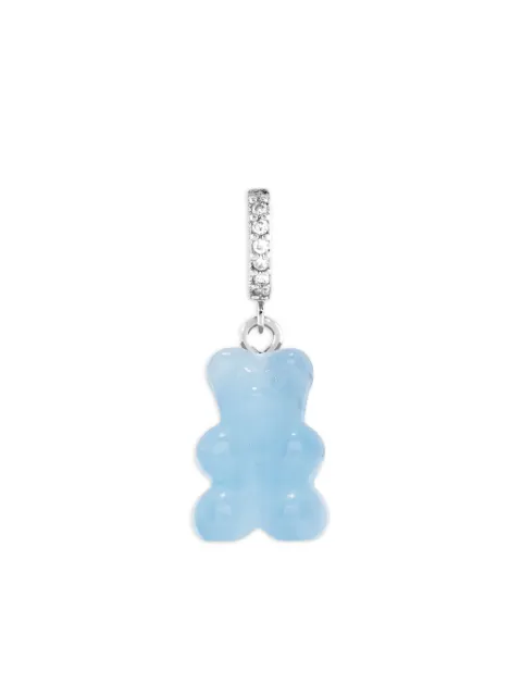 Crystal Haze Nostalgia Bear crystal-embellished hoop earring