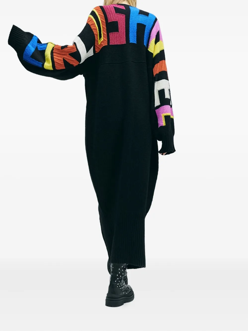 Circus Hotel knitted maxi dress - Zwart