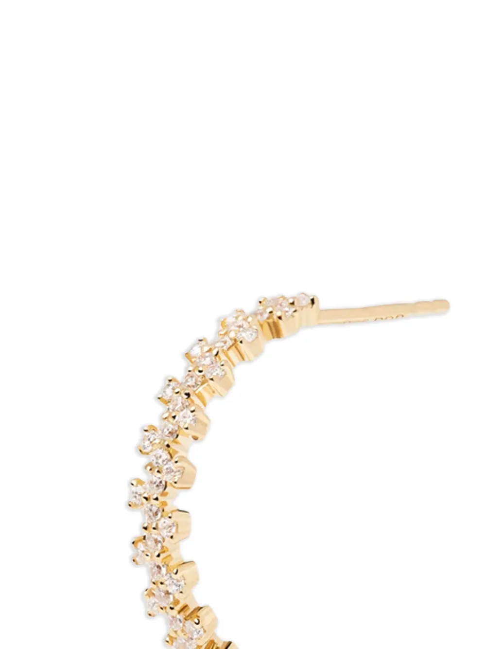 PD PAOLA zircon-pavé hoop earrings - Goud