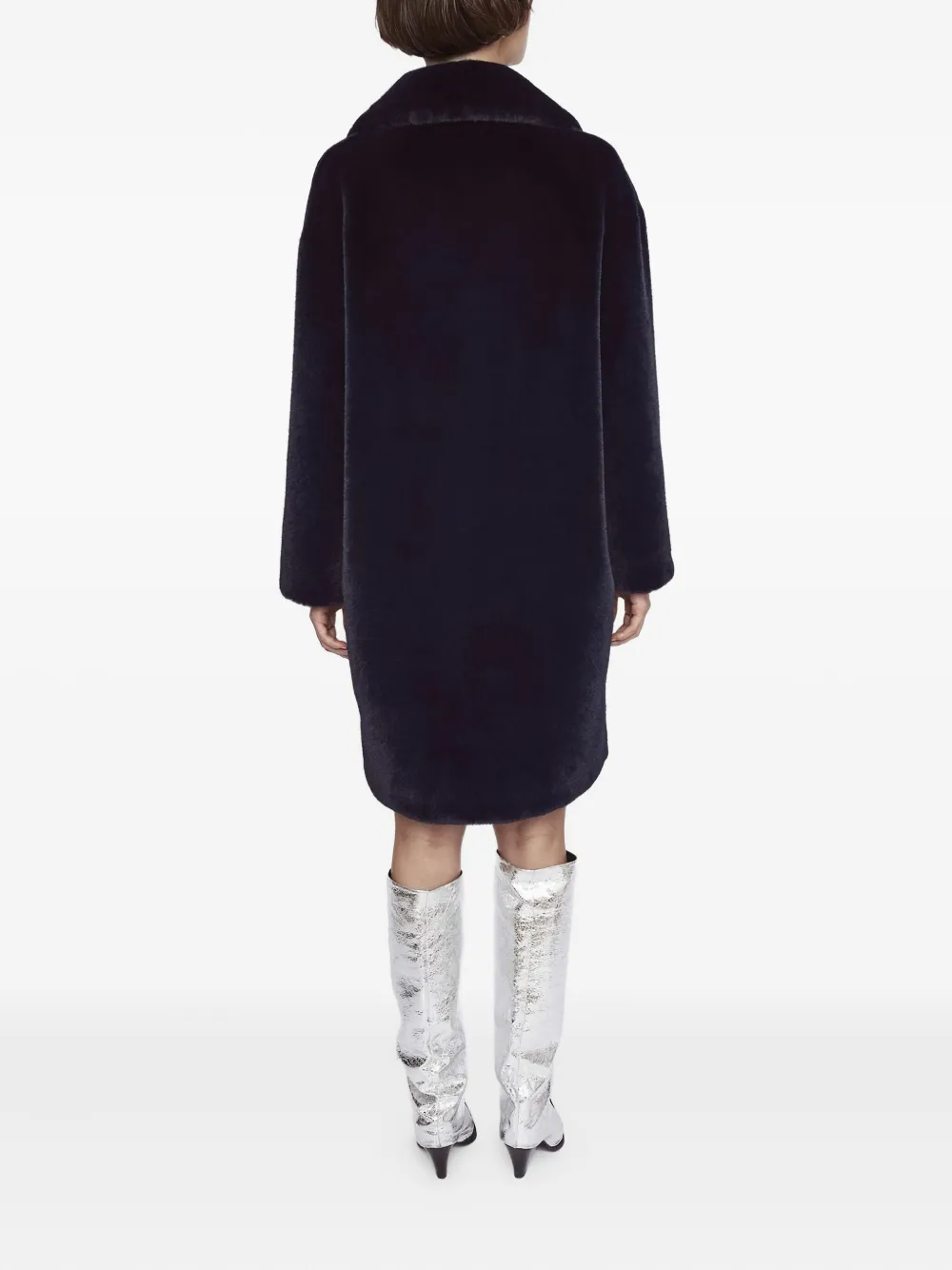 STAND STUDIO Camille Cocoon faux-fur coat Blauw