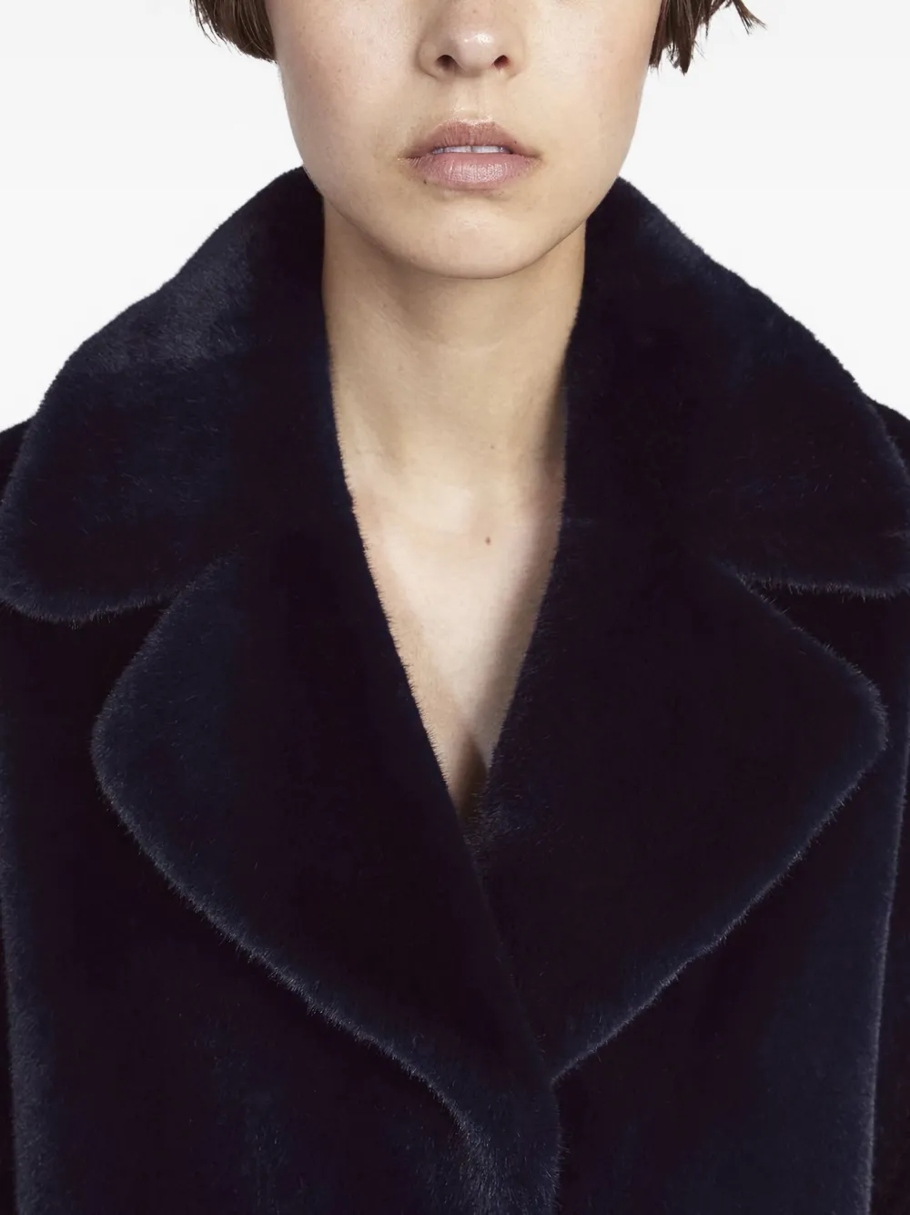 STAND STUDIO Camille Cocoon faux-fur coat Blauw