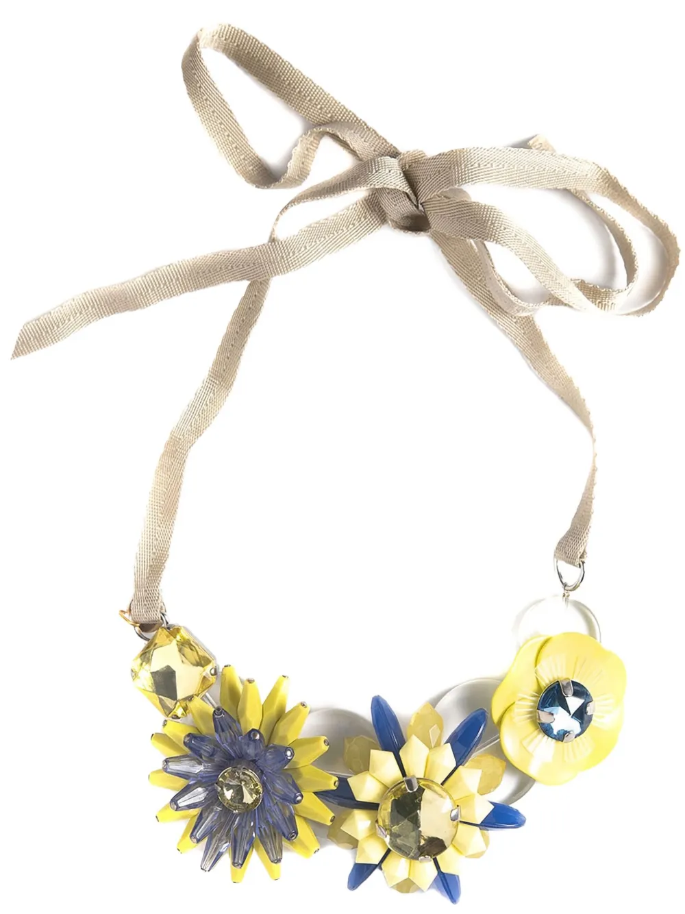 Marina Fossati Margaret Floral-embellishment Necklace In Yellow