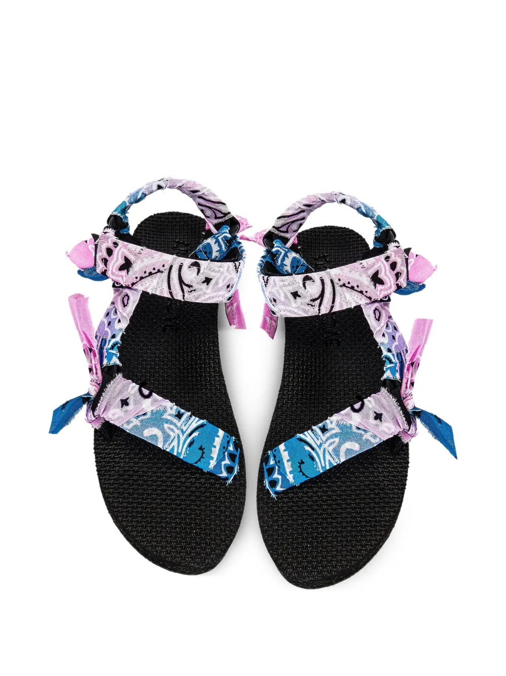 Arizona Love 2.5mm Trekky Bandana Platform Sandals In Black