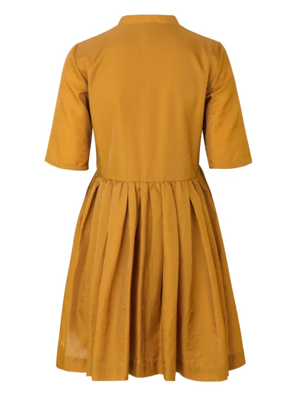 Baum Und Pferdgarten Aubrie V-neck Pleated Dress | Yellow | FARFETCH