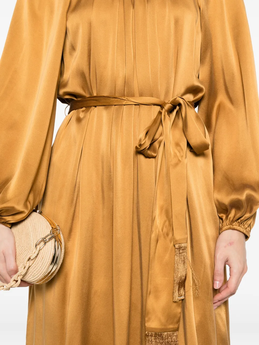 ZIMMERMANN Hypnotic Twist Sheath midi dress Bruin