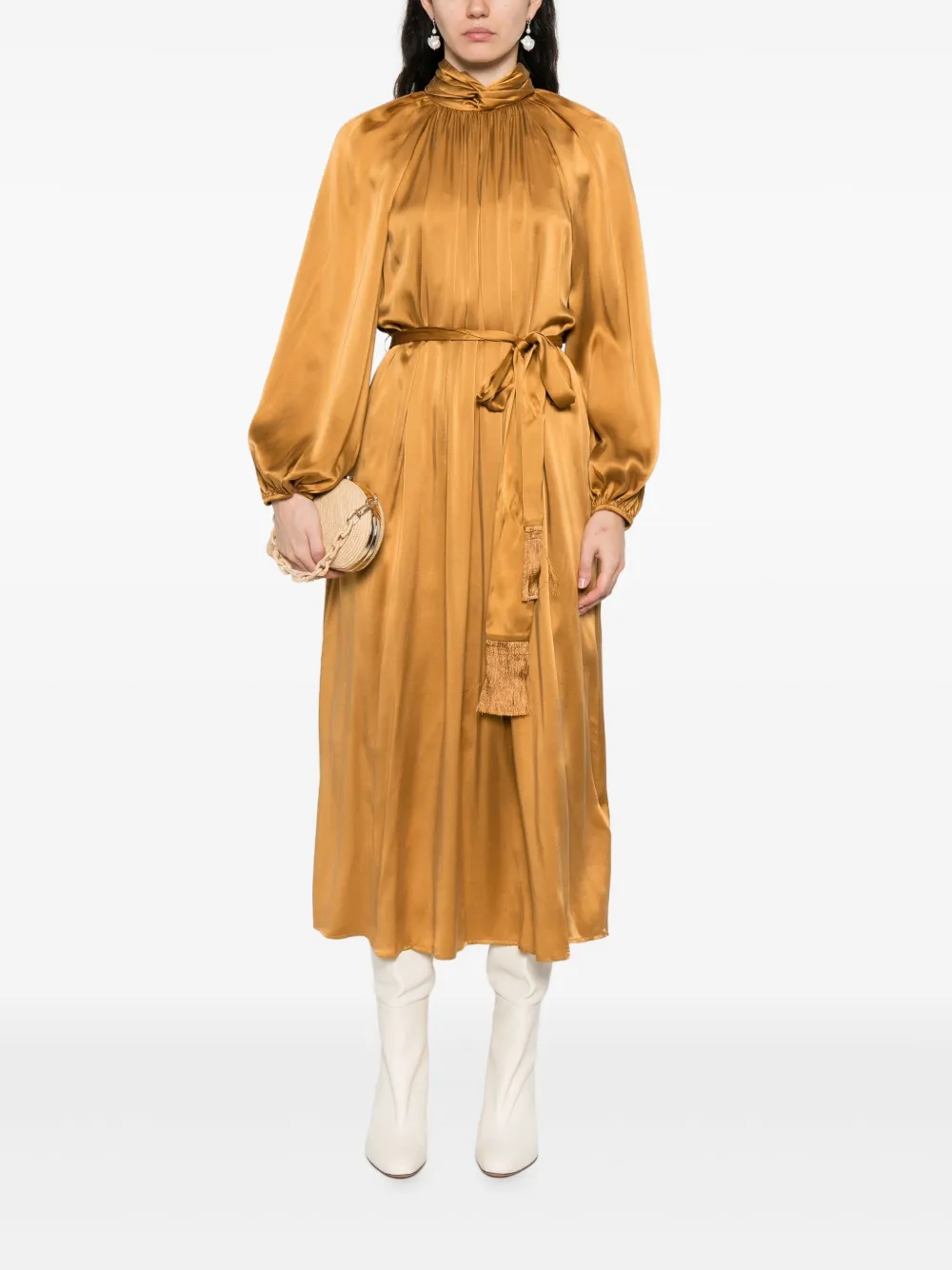 ZIMMERMANN Hypnotic Twist Sheath midi dress - Bruin