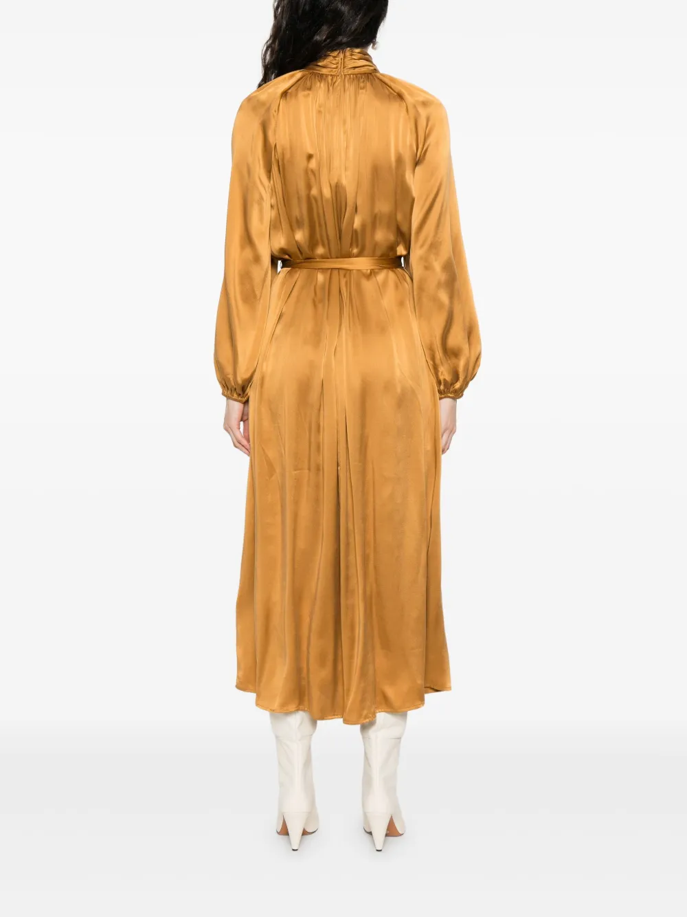 Zimmermann Hypnotic Twist Sheath Midi Dress in Brown, view 4