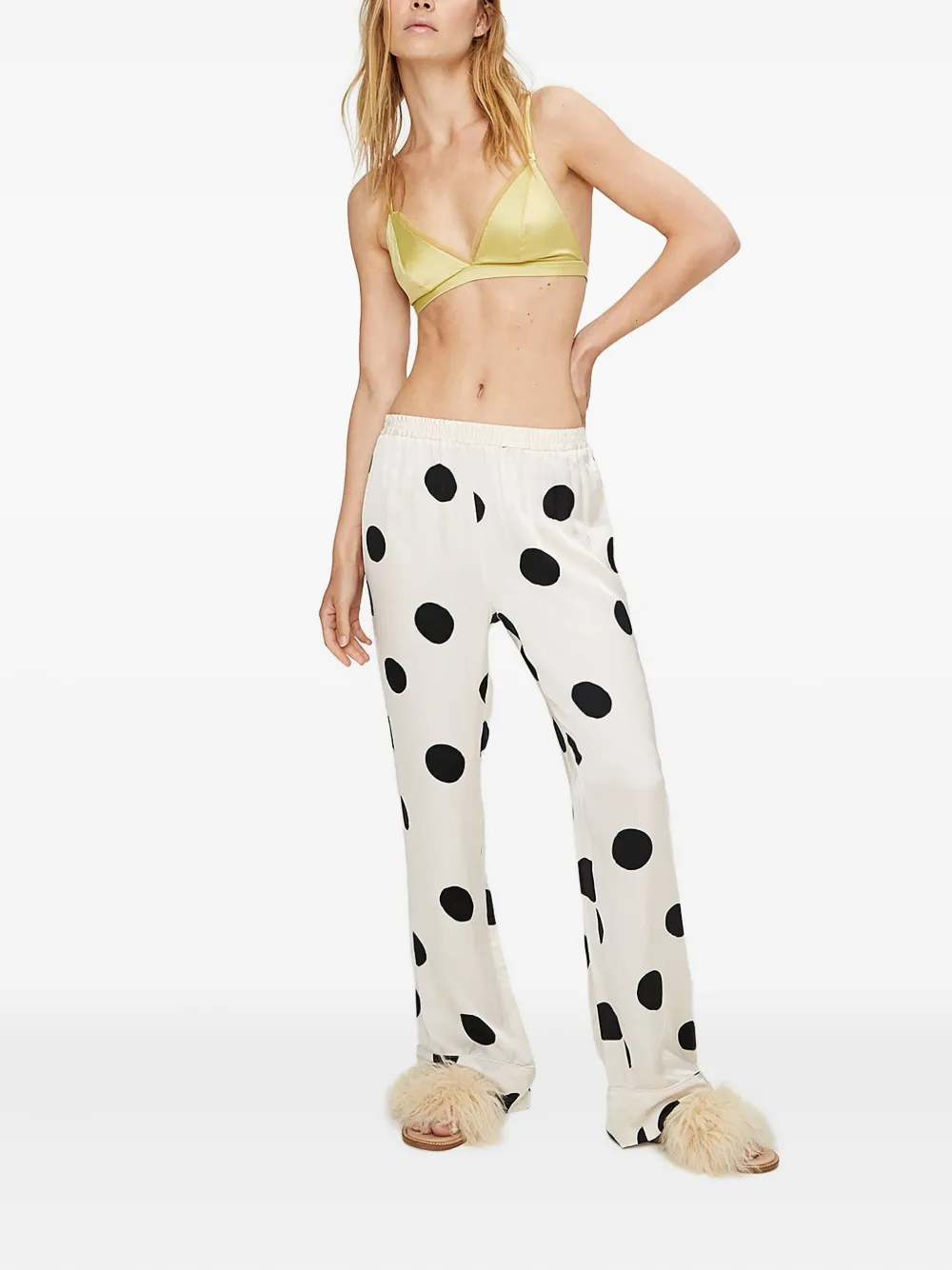 Love Stories Billy Polka-dot Pyjama Pants In White