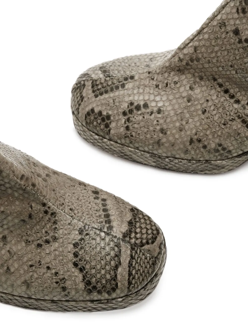 Miista 80mm Carlota Snakeskin-effect Block-heel Boots In Brown